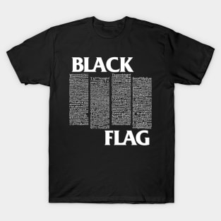 Flag Black All Lyrics Song T-Shirt